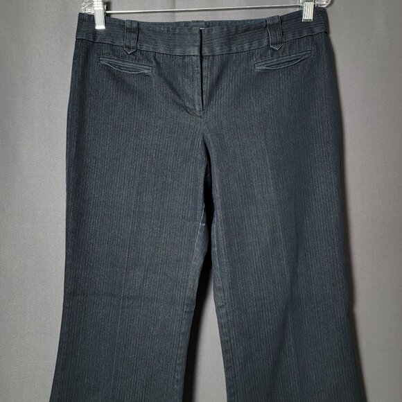 Ann Taylor Loft Blue Marisa Wide Leg Flare Career Work Office Trouser Pants 8 - Picture 3 of 11